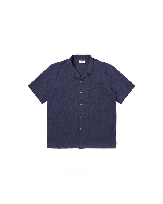 Universal Works Road Shirt Sido Linen Mix Navy