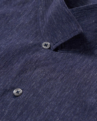 Universal Works Road Shirt Sido Linen Mix Navy