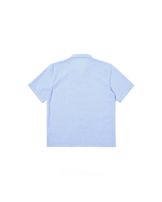 Universal Works Road Shirt Sido Linen Mix Sky Blue