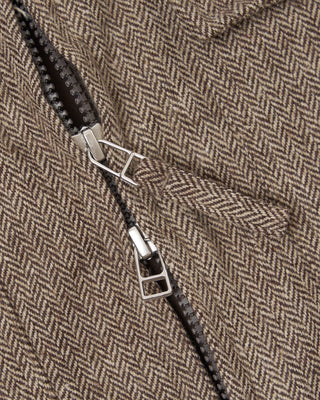 Universal Works S130 Jacket Wool Herringbone Brown