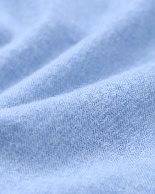 Universal Works Square Pocket Shirt Brushed Flannel Blue