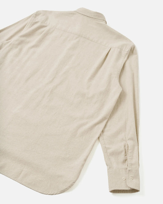 Universal Works Square Pocket Shirt Brushed Flannel Ecru