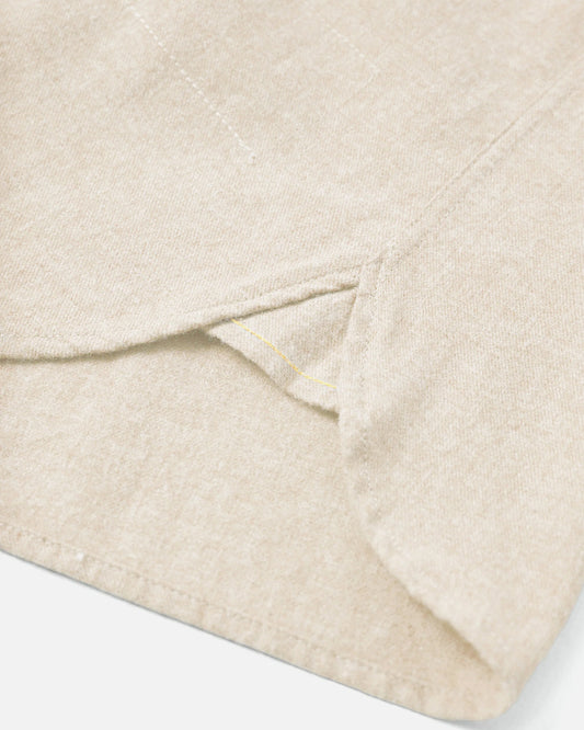 Universal Works Square Pocket Shirt Brushed Flannel Ecru
