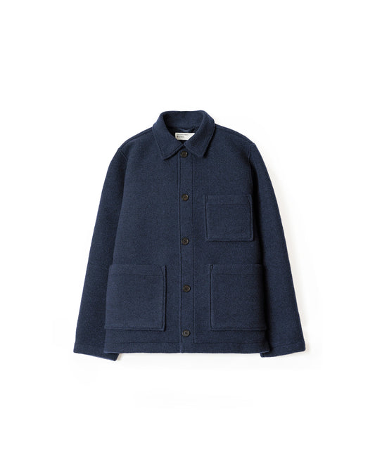 Universal Works Tag Jacket Techno Melton Plain Navy