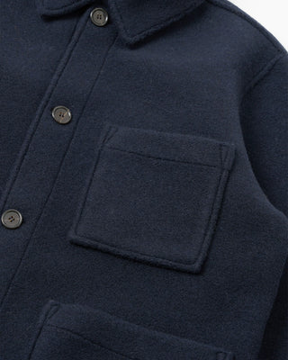 Universal Works Tag Jacket Techno Melton Plain Navy