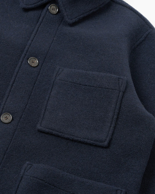 Universal Works Tag Jacket Techno Melton Plain Navy