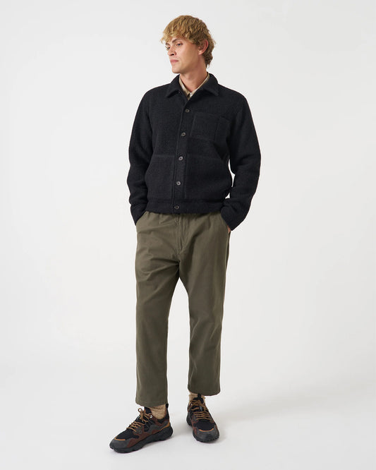 Universal Works Uniform Jacket Wool Fleece Black