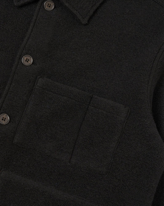 Universal Works Uniform Jacket Wool Fleece Black