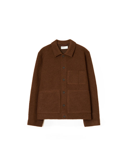 Universal Works Uniform Jacket Wool Fleece Cacao
