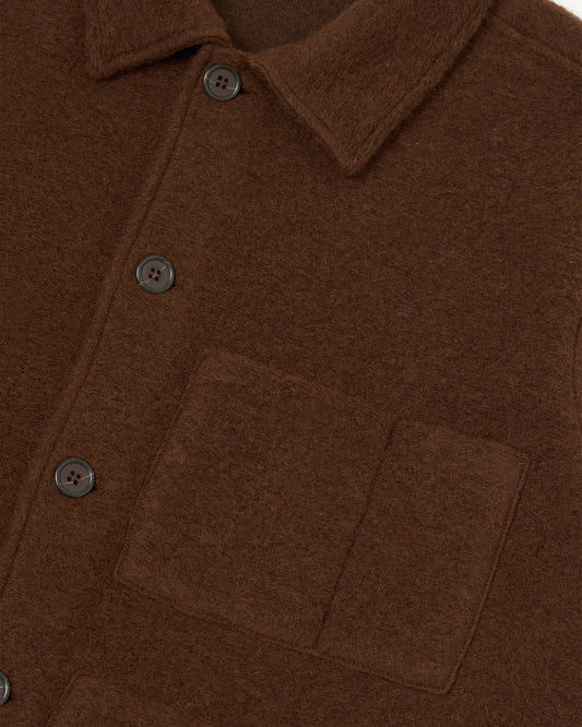 Universal Works Uniform Jacket Wool Fleece Cacao