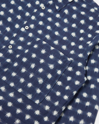 Universal Works Vintage Double Ikat Square Pocket Shirt Indigo