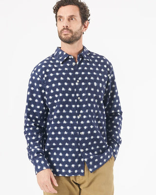 Universal Works Vintage Double Ikat Square Pocket Shirt Indigo