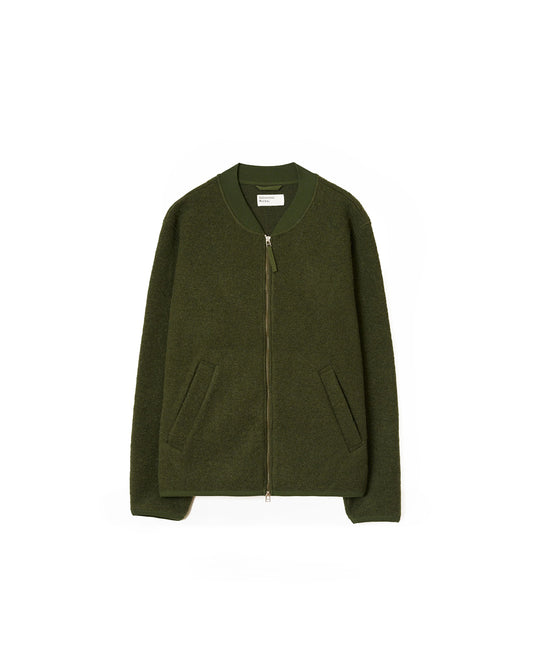 Universal Works Zip Bomber Wool Fleece Olive