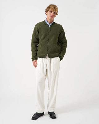 Universal Works Zip Bomber Wool Fleece Olive