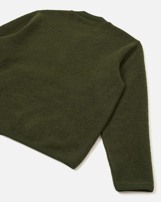 Universal Works Zip Bomber Wool Fleece Olive