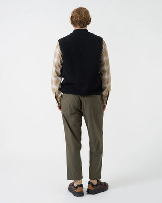 Universal Works Zip Waistcoat Wool Fleece Black