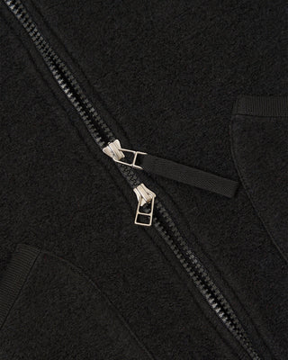 Universal Works Zip Waistcoat Wool Fleece Black