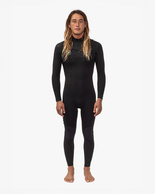 Vissla 7 Seas 3/2 Full Chest Zip Black Wetsuit