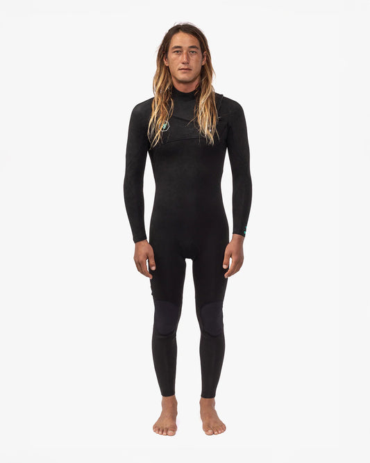 Vissla 7 Seas 3/2 Full Chest Zip Black Wetsuit