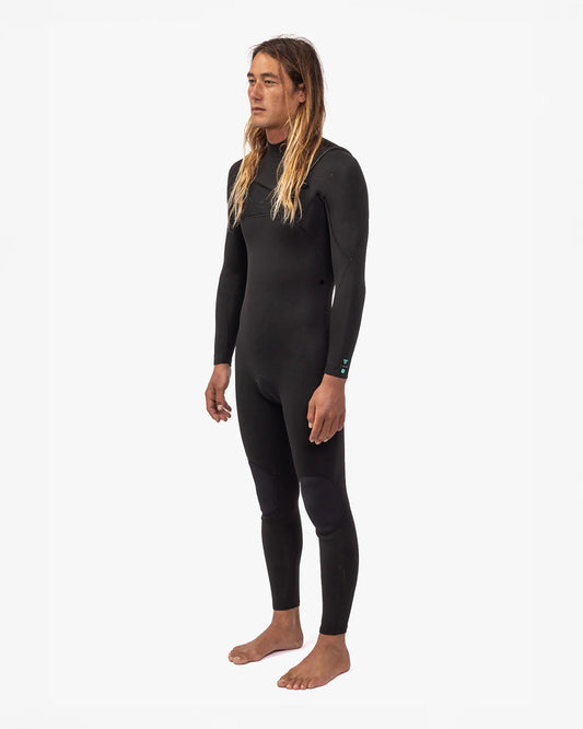 Vissla 7 Seas 3/2 Full Chest Zip Black Wetsuit