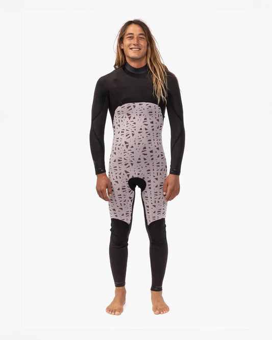 Vissla 7 Seas 3/2 Full Chest Zip Black Wetsuit