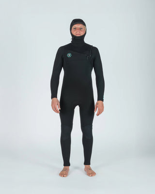 Vissla 7 Seas 5/4/3 Full Hooded Chest Zip Black Wetsuit