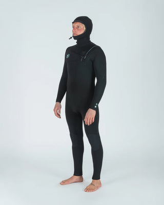 Vissla 7 Seas 5/4/3 Full Hooded Chest Zip Black Wetsuit