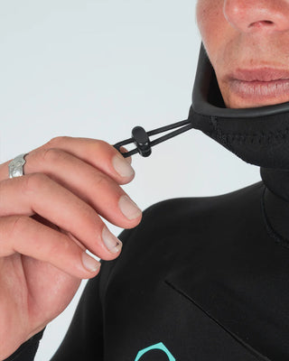 Vissla 7 Seas 5/4/3 Full Hooded Chest Zip Black Wetsuit