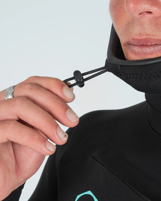 Vissla 7 Seas 5/4/3 Full Hooded Chest Zip Black Wetsuit