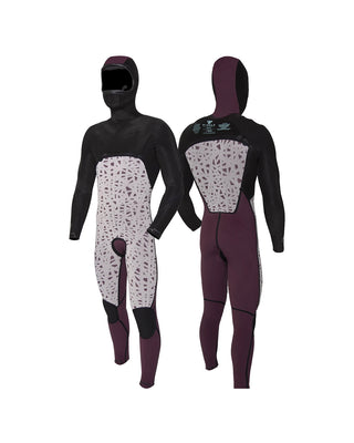 Vissla 7 Seas 5/4/3 Full Hooded Chest Zip Black Wetsuit