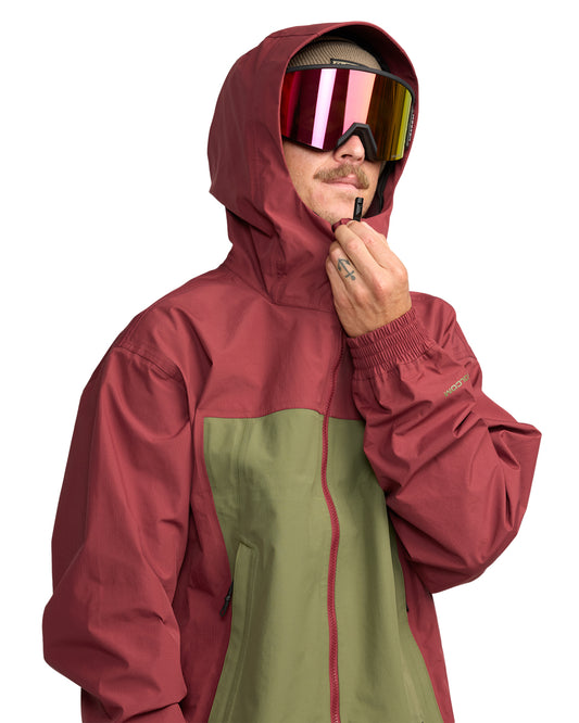Volcom Arthur 3L Jacket Burnt Red