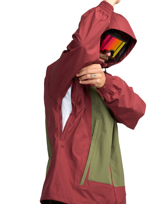 Volcom Arthur 3L Jacket Burnt Red