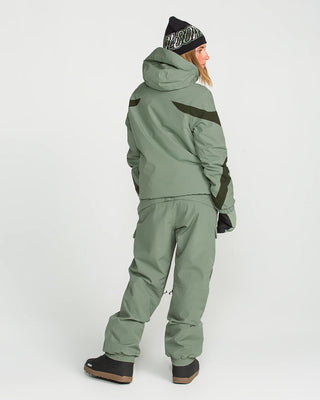 Volcom Women's Creston 3D Stretch Bib Overall Light Green