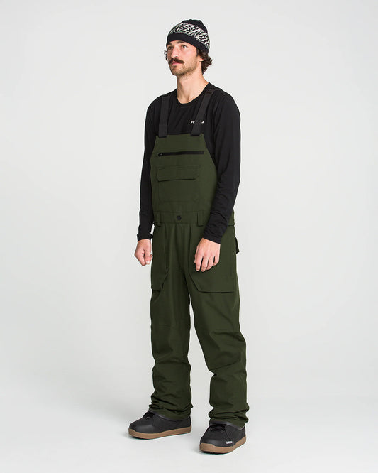 Volcom Roan Bib Overall Dark Green