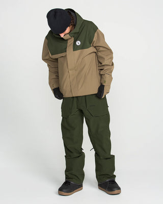 Volcom Roan Bib Overall Dark Green