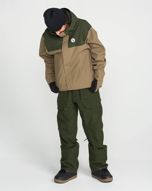 Volcom Roan Bib Overall Dark Green