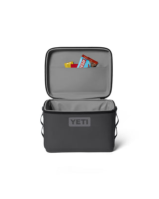 Yeti Daytrip® Insulated Box Charcoal [9L] open lid filled