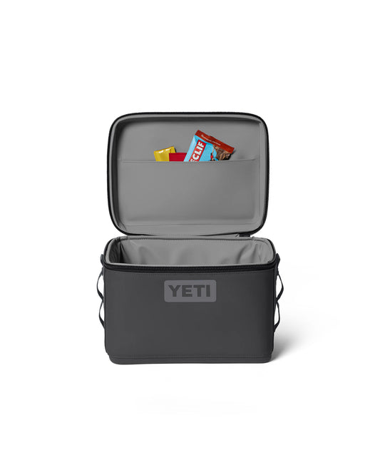 Yeti Daytrip® Insulated Box Charcoal [9L] open lid filled