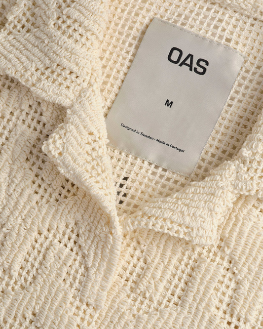 Atlas Cuba Crochet Shirt - Resort Collar and Geometric Pattern