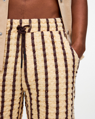 OAS Tartufo Porto Waffle Shorts - Brown and Comfortable Fit