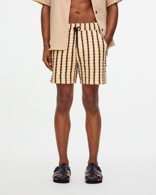 OAS Tartufo Porto Waffle Shorts - Brown and Comfortable Fit