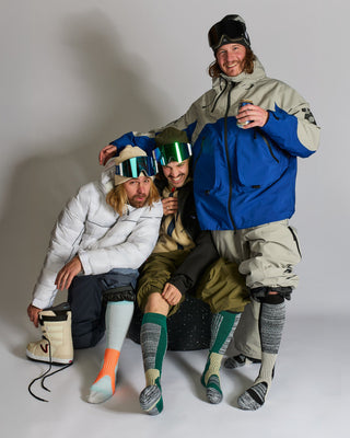 Behind The Pines Performance Snow Sock Merino Blues Heritage