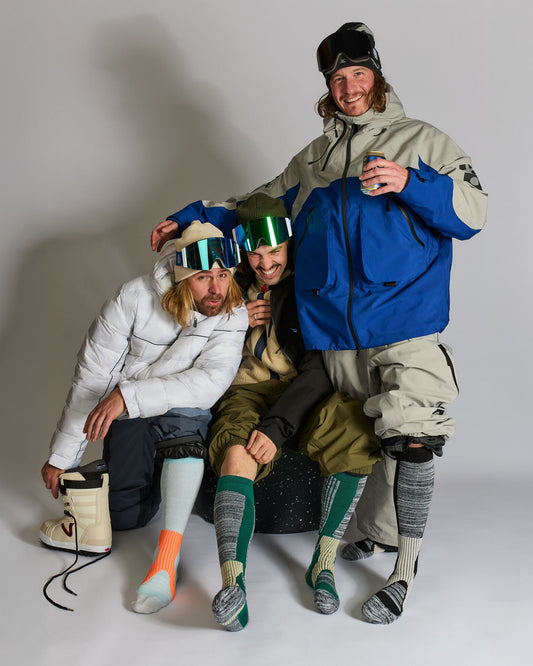 Behind The Pines Performance Snow Sock Merino Blues Heritage