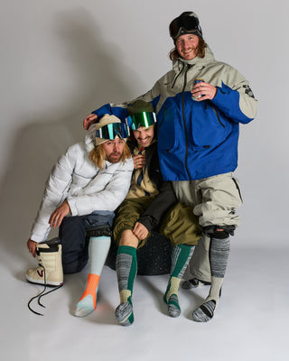 Behind The Pines Performance Snow Sock Merino Black Noir