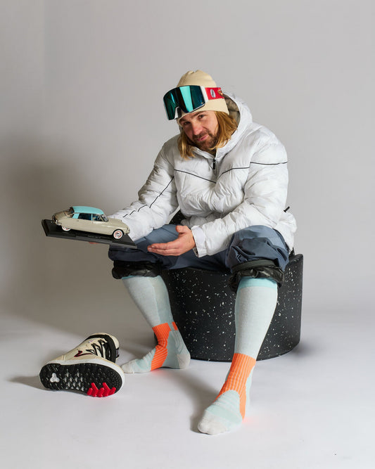 Behind The Pines Performance Snow Sock Merino Blues Heritage