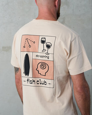 Behind The Pines x B.R.A.S.C.O Do Nothing Fish Club Tee Creme
