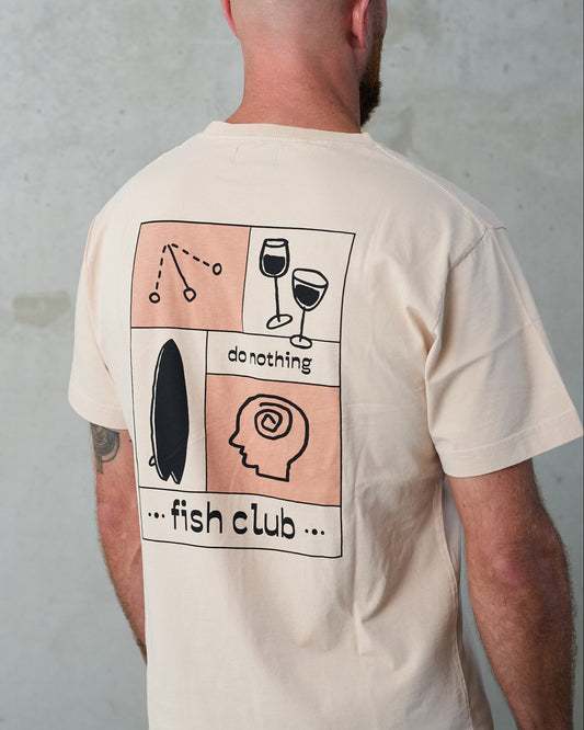 Behind The Pines x B.R.A.S.C.O Do Nothing Fish Club Tee Creme
