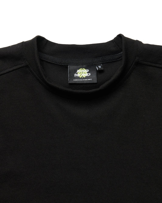 Behind The Pines Delta Tee Black Noir detail 1