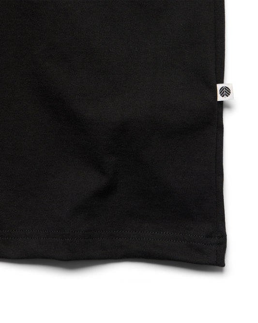 Behind The Pines Delta Tee Black Noir detail 2