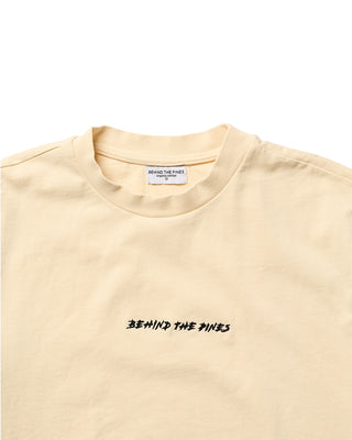 Behind The Pines x Freek Hakvoort Heavyweight Tee Satisfied Face Creme
